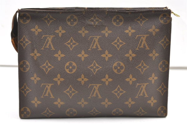 Auth Louis Vuitton Monogram Poche Toilette 26 Cosmetics Pouch Old Model LV 0169K