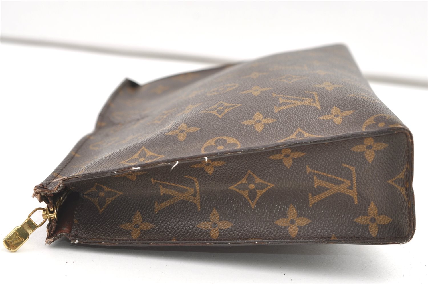 Auth Louis Vuitton Monogram Poche Toilette 26 Cosmetics Pouch Old Model LV 0169K