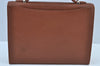 Authentic Burberrys Vintage Leather 2Way Shoulder Hand Bag Purse Brown 0174I