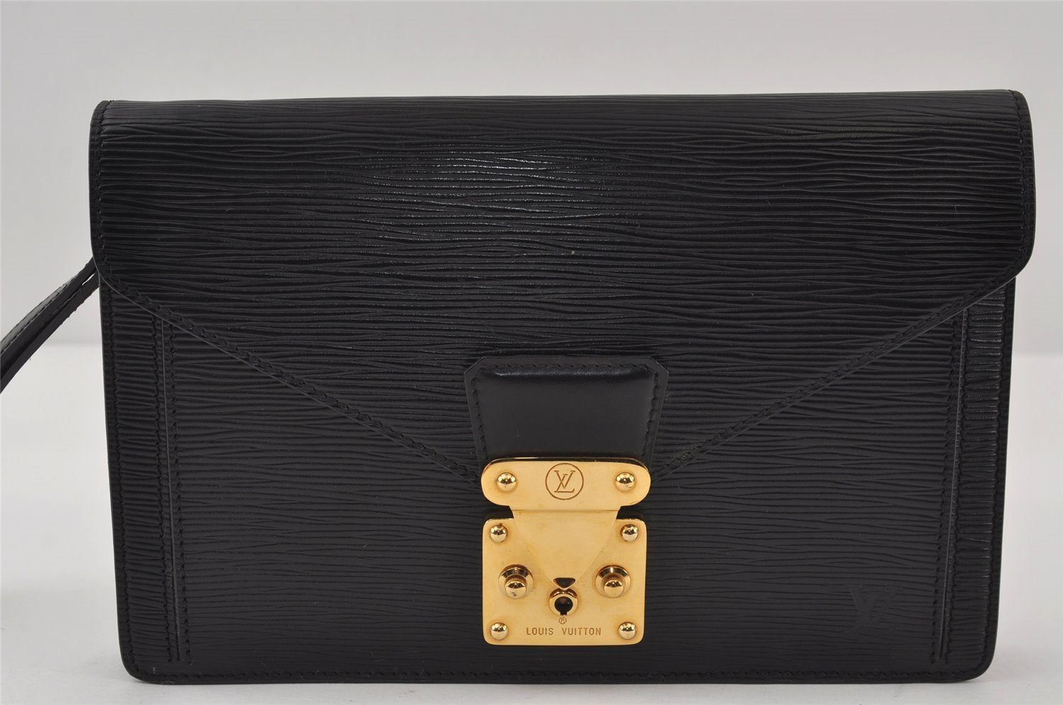 Authentic Louis Vuitton Epi Sellier Dragonne Clutch Bag Black M52612 LV 0174J