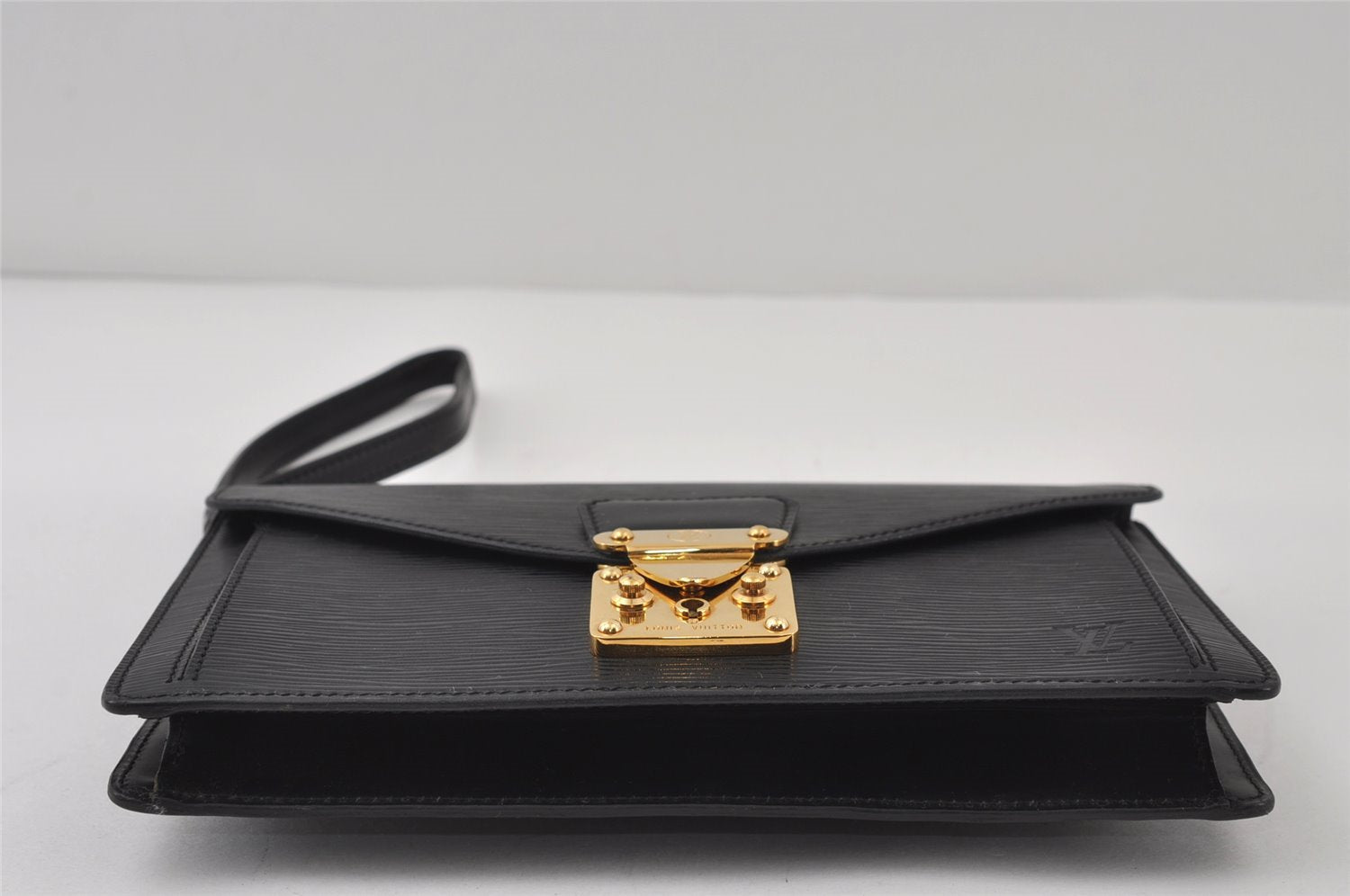 Authentic Louis Vuitton Epi Sellier Dragonne Clutch Bag Black M52612 LV 0174J