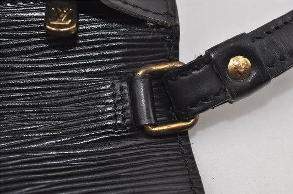 Authentic Louis Vuitton Epi Sellier Dragonne Clutch Bag Black M52612 LV 0174J