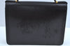 Authentic Christian Dior Vintage Hand Bag Purse Leather Black CD 0175I