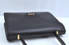 Authentic Christian Dior Vintage Hand Bag Purse Leather Black CD 0175I