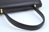 Authentic Christian Dior Vintage Hand Bag Purse Leather Black CD 0175I