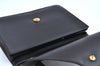 Authentic Christian Dior Vintage Hand Bag Purse Leather Black CD 0175I