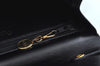 Authentic Christian Dior Vintage Hand Bag Purse Leather Black CD 0175I