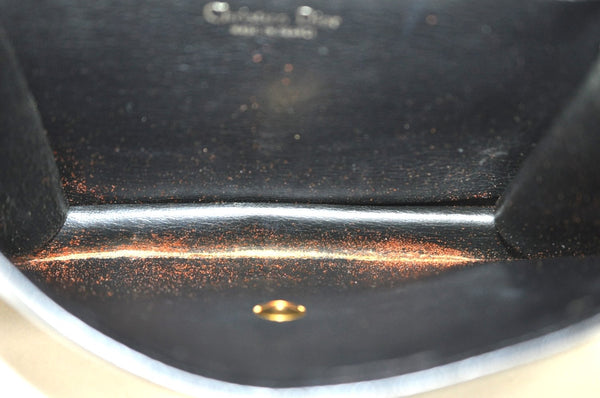 Authentic Christian Dior Vintage Hand Bag Purse Leather Black CD 0175I