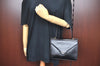 Authentic Christian Dior Vintage Hand Bag Purse Leather Black CD 0175I