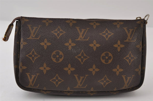 Authentic Louis Vuitton Monogram Pochette Accessoires Pouch M51980 Junk 0175J