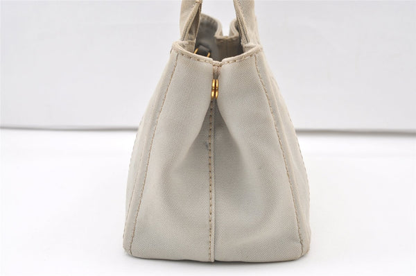 Authentic PRADA CANAPA SS Canvas 2Way Shoulder Hand Bag 1BG439 Gray 0175K