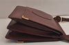 Authentic Cartier Must de Cartier Leather Shoulder Cross Bag Bordeaux Red 0176K