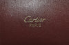 Authentic Cartier Must de Cartier Leather Shoulder Cross Bag Bordeaux Red 0176K