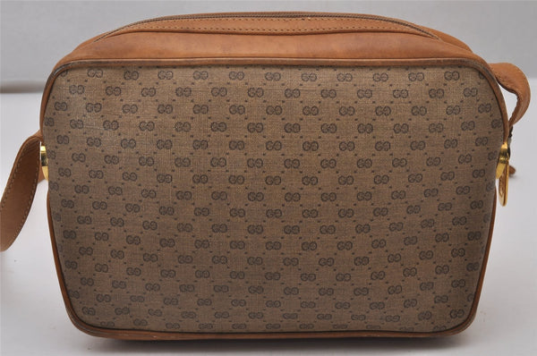 Authentic GUCCI Micro GG PVC Leather Shoulder Cross Body Bag Brown Junk 0178J