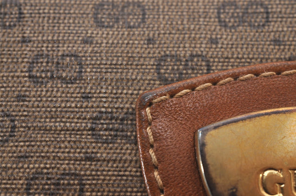 Authentic GUCCI Micro GG PVC Leather Shoulder Cross Body Bag Brown Junk 0178J