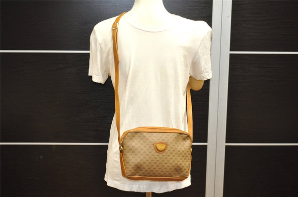 Authentic GUCCI Micro GG PVC Leather Shoulder Cross Body Bag Brown Junk 0178J