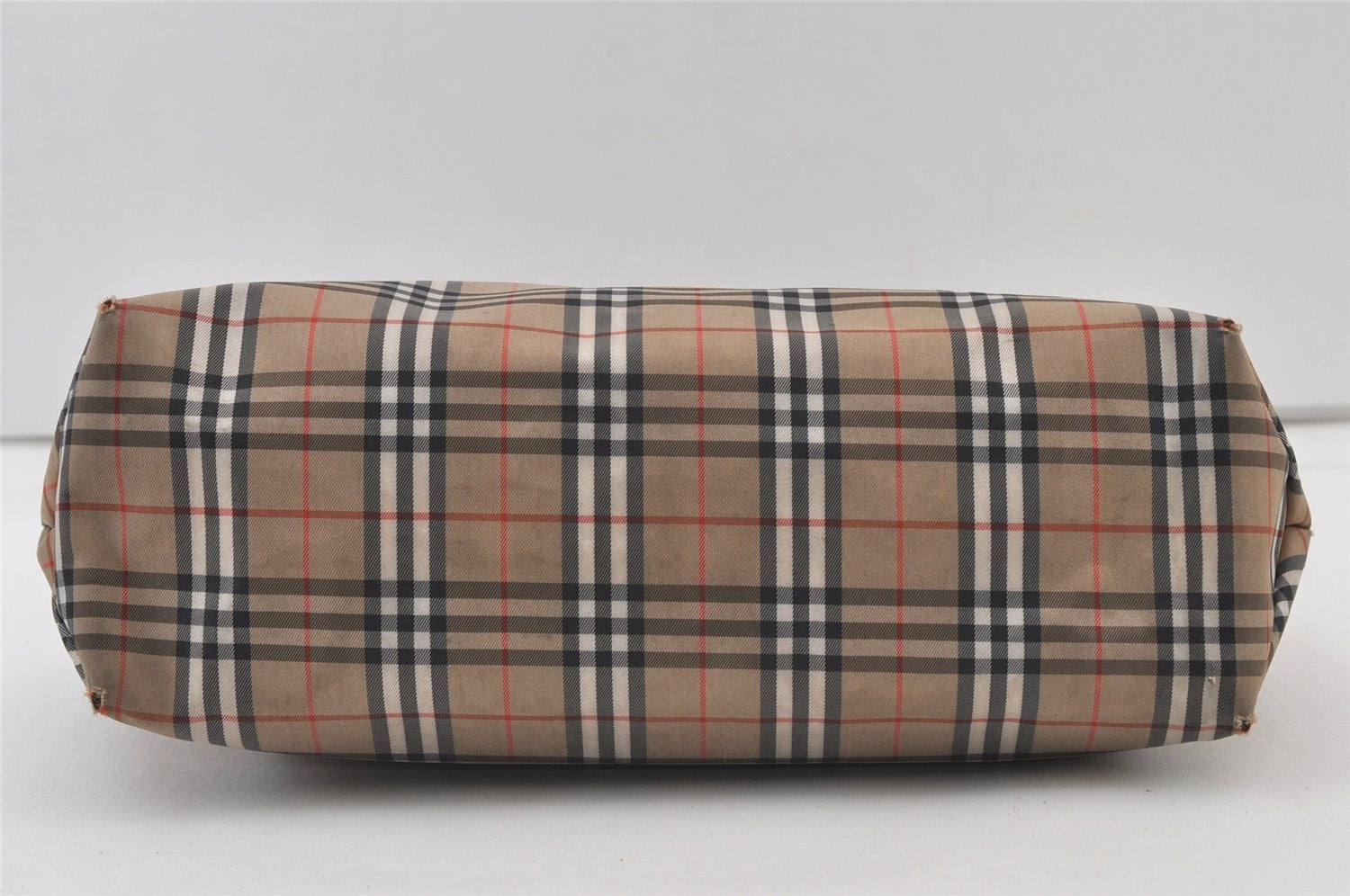 Authentic BURBERRY Nova Check Shoulder Tote Bag Nylon Leather Beige 0178K