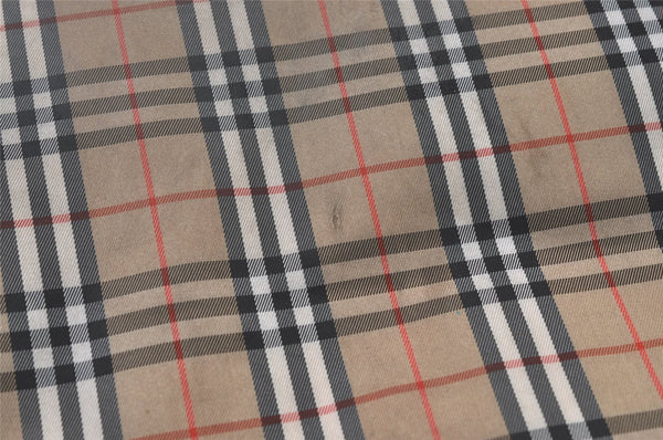 Authentic BURBERRY Nova Check Shoulder Tote Bag Nylon Leather Beige 0178K