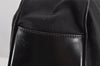Authentic GUCCI Bamboo 2Way Shoulder Tote Bag Nylon Leather Black 0186J