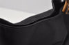 Authentic GUCCI Bamboo 2Way Shoulder Tote Bag Nylon Leather Black 0186J