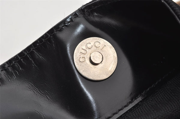 Authentic GUCCI Bamboo 2Way Shoulder Tote Bag Nylon Leather Black 0186J