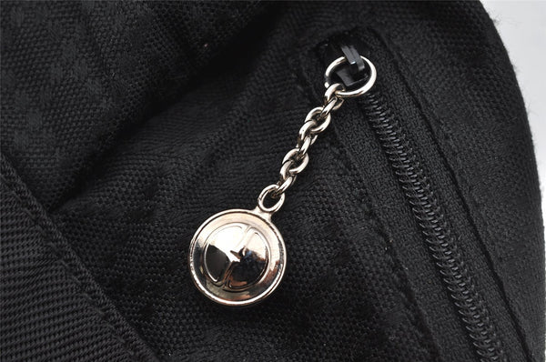 Authentic GUCCI Bamboo 2Way Shoulder Tote Bag Nylon Leather Black 0186J