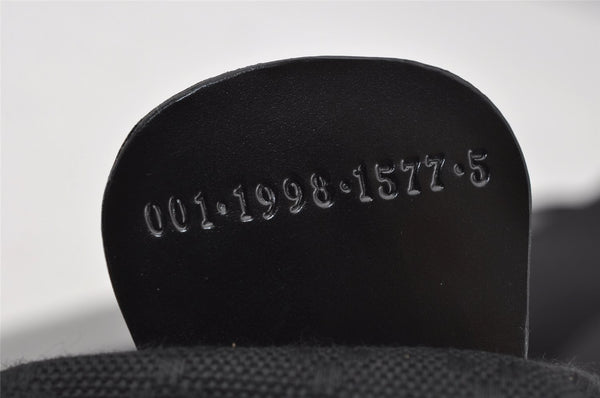 Authentic GUCCI Bamboo 2Way Shoulder Tote Bag Nylon Leather Black 0186J