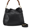 Authentic GUCCI Vintage Bamboo 2Way Shoulder Hand Bag Leather Black Junk 0187J