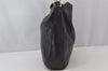 Authentic GUCCI Vintage Bamboo 2Way Shoulder Hand Bag Leather Black Junk 0187J