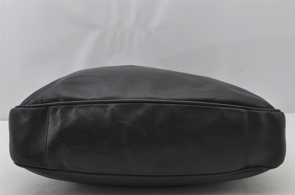 Authentic GUCCI Vintage Bamboo 2Way Shoulder Hand Bag Leather Black Junk 0187J