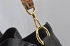 Authentic GUCCI Vintage Bamboo 2Way Shoulder Hand Bag Leather Black Junk 0187J