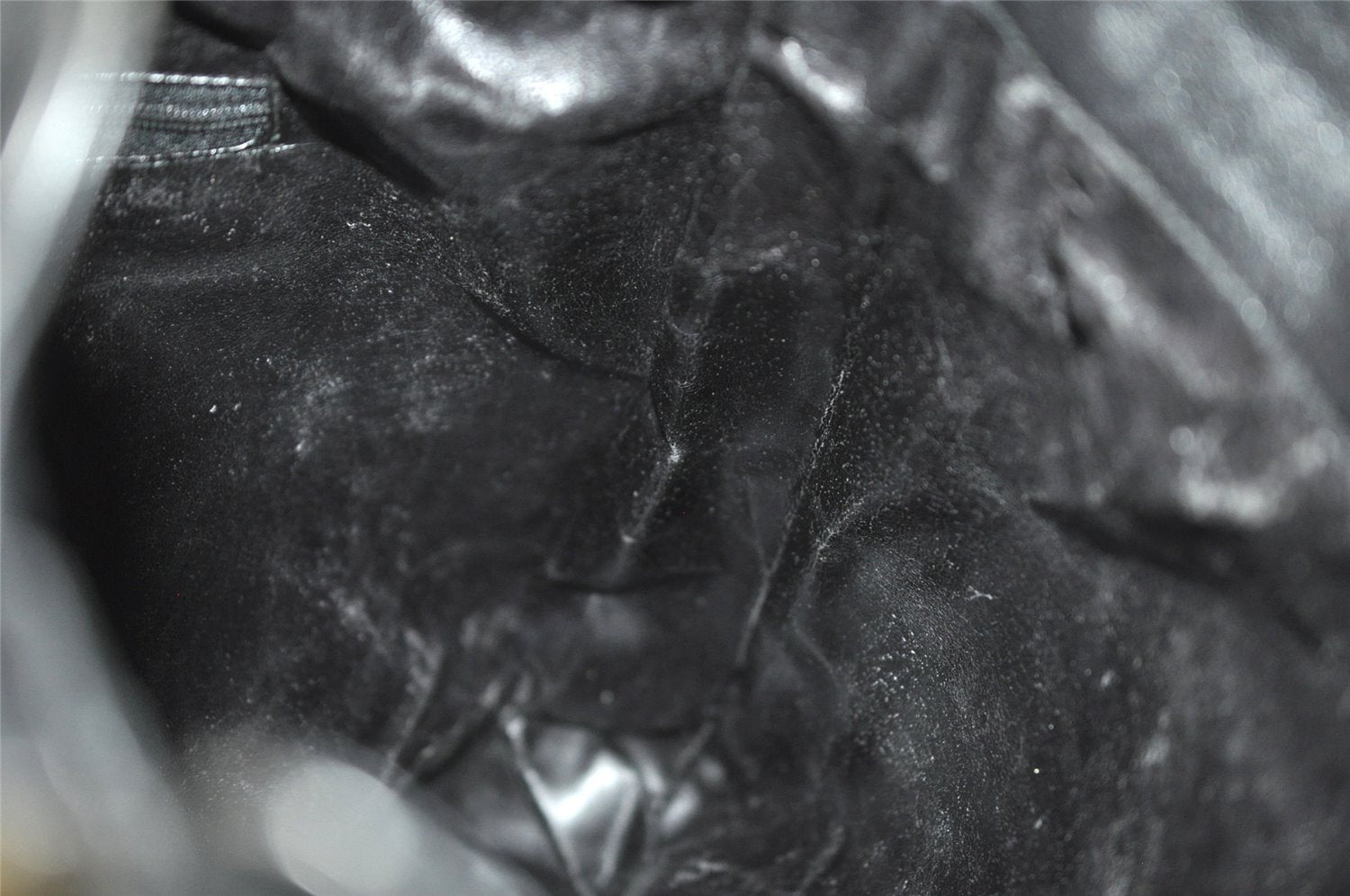 Authentic GUCCI Vintage Bamboo 2Way Shoulder Hand Bag Leather Black Junk 0187J