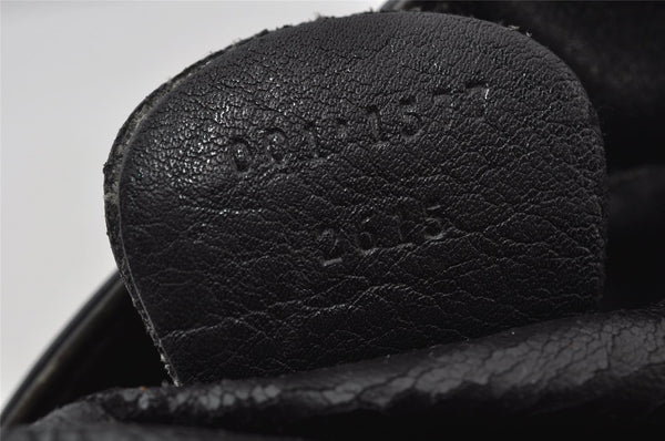 Authentic GUCCI Vintage Bamboo 2Way Shoulder Hand Bag Leather Black Junk 0187J