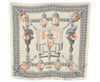 Authentic HERMES Carre 90 Scarf "FEUX DE ROUTE" Silk White 0188J