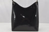 Authentic GUCCI Vintage Bamboo Shoulder Hand Bag Purse Enamel Black Junk 0189J