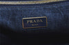 Authentic PRADA Vintage Canapa M Denim Tote Hand Bag Blue 0190J