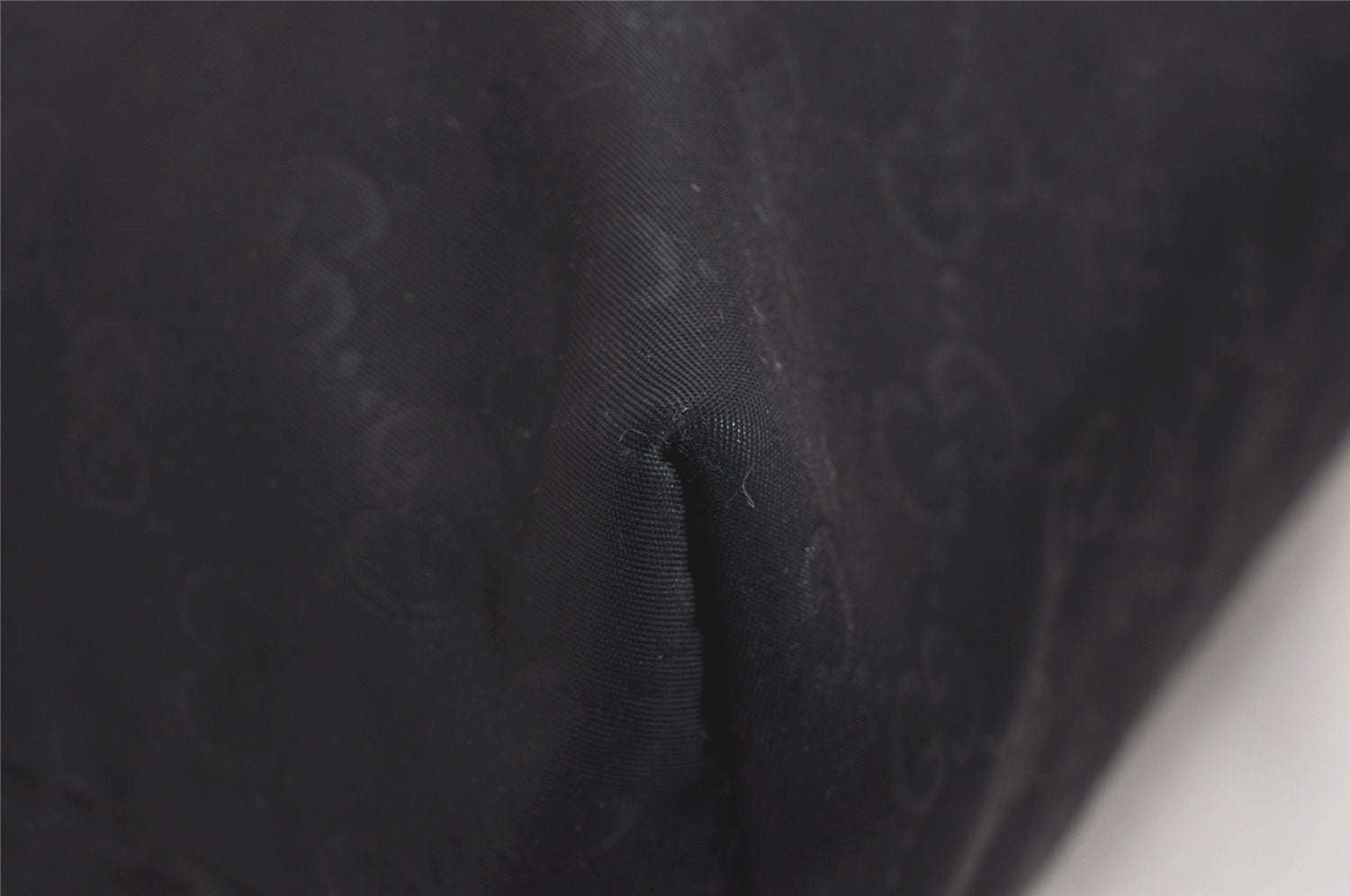 Authentic GUCCI Shoulder Cross Body Bag GG Nylon Leather 314529 Black 0190K