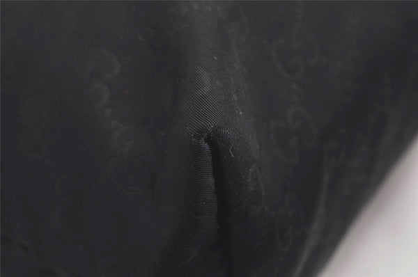 Authentic GUCCI Shoulder Cross Body Bag GG Nylon Leather 314529 Black 0190K