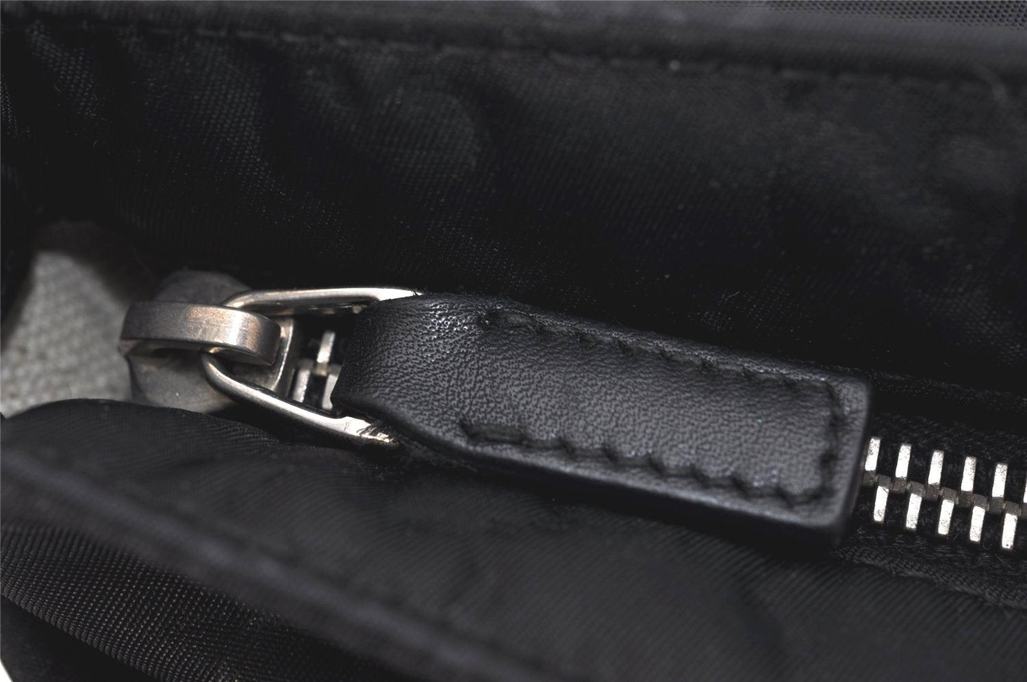 Authentic GUCCI Shoulder Cross Body Bag GG Nylon Leather 314529 Black 0190K