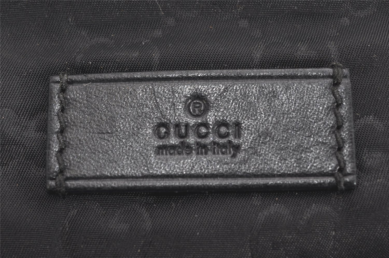 Authentic GUCCI Shoulder Cross Body Bag GG Nylon Leather 314529 Black 0190K