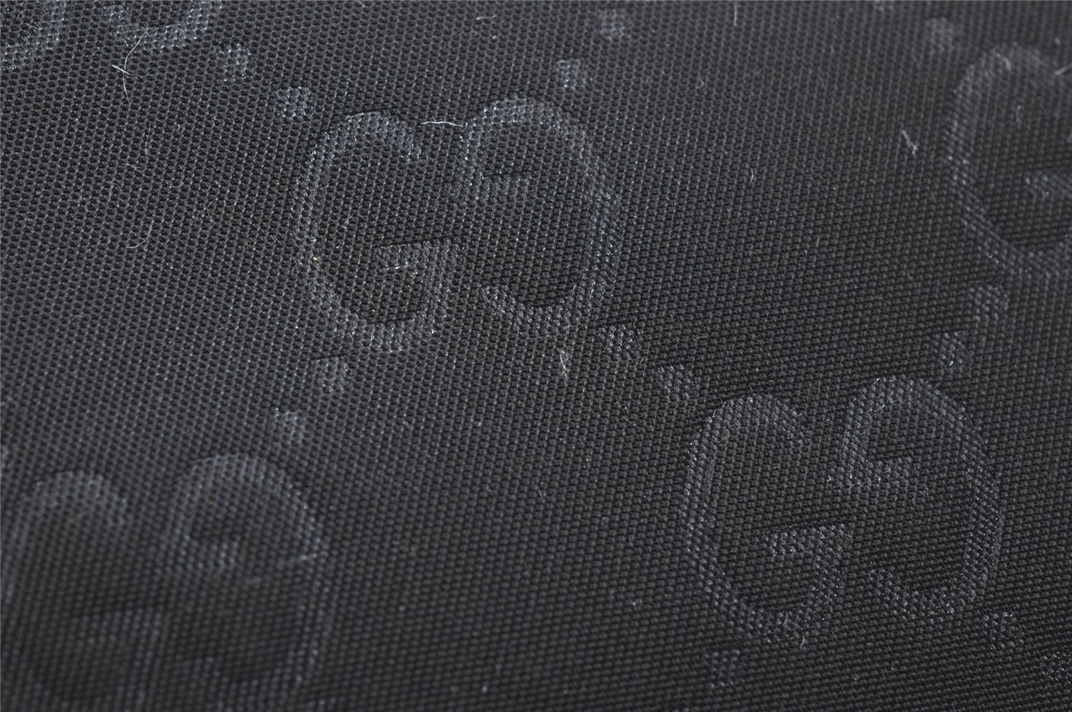 Authentic GUCCI Shoulder Cross Body Bag GG Nylon Leather 314529 Black 0190K