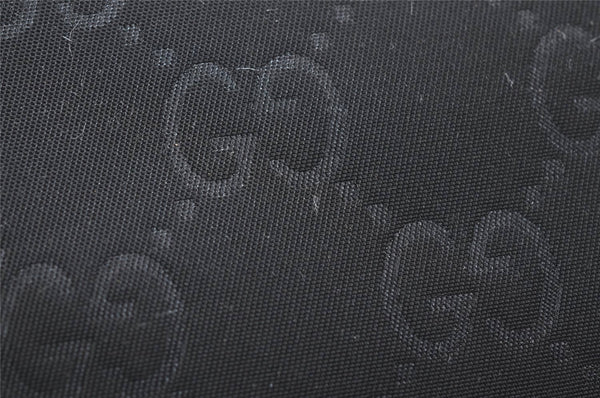 Authentic GUCCI Shoulder Cross Body Bag GG Nylon Leather 314529 Black 0190K