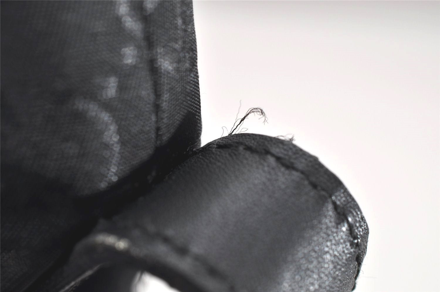 Authentic GUCCI Shoulder Cross Body Bag GG Nylon Leather 314529 Black 0190K