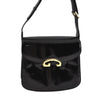 Authentic GUCCI Vintage Shoulder Cross Body Bag Purse Enamel Black 0192J
