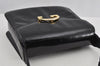 Authentic GUCCI Vintage Shoulder Cross Body Bag Purse Enamel Black 0192J