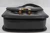 Authentic GUCCI Vintage Shoulder Cross Body Bag Purse Enamel Black 0192J