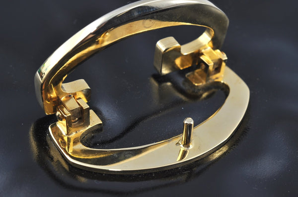 Authentic GUCCI Vintage Shoulder Cross Body Bag Purse Enamel Black 0192J