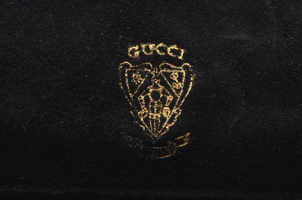 Authentic GUCCI Vintage Shoulder Cross Body Bag Purse Enamel Black 0192J