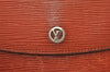 Authentic Louis Vuitton Epi Montaigne 23 Clutch Hand Bag Brown M52663 LV 0192K