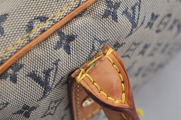 Authentic Louis Vuitton Monogram Mini Marie Shoulder Bag Blue M92003 LV 0193J